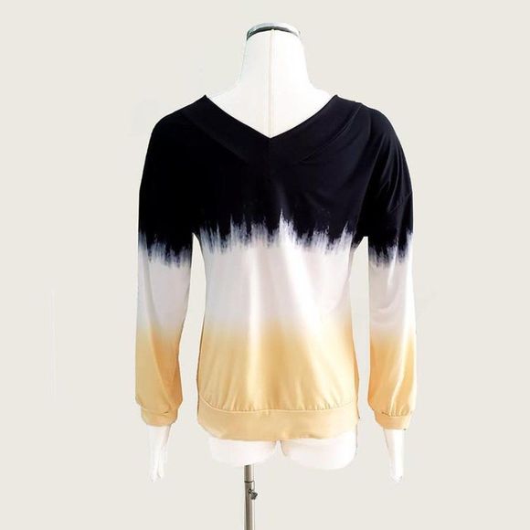 ** Ombre Double V Top - Picture 6 of 9